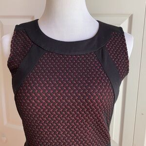 Anthropologie Tabitha Red & Black Fit & Flare Dress Sz 6